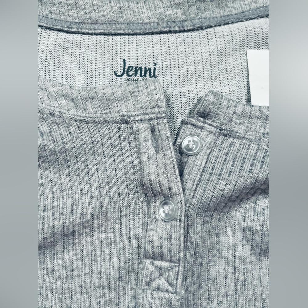 NWT Jenni Women’s Ribbed Henley Loungewear/Pajama Top - Picture 7 of 8